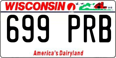 WI license plate 699PRB