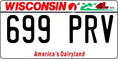 WI license plate 699PRV