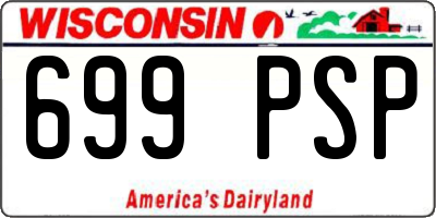 WI license plate 699PSP