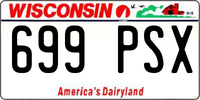 WI license plate 699PSX