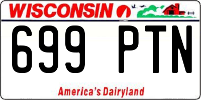 WI license plate 699PTN