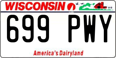 WI license plate 699PWY