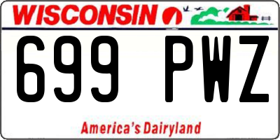 WI license plate 699PWZ