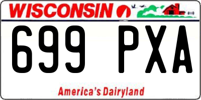 WI license plate 699PXA