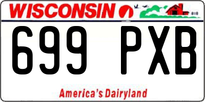 WI license plate 699PXB