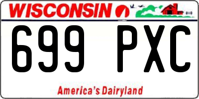 WI license plate 699PXC