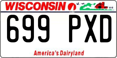 WI license plate 699PXD