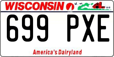 WI license plate 699PXE