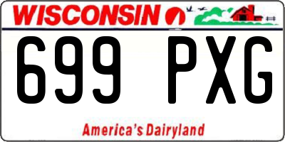 WI license plate 699PXG