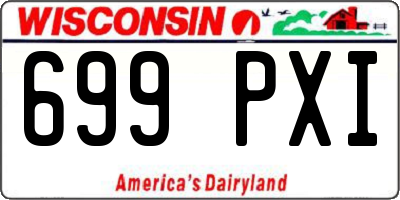WI license plate 699PXI