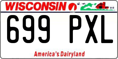 WI license plate 699PXL