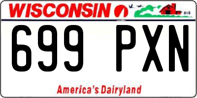 WI license plate 699PXN