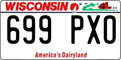 WI license plate 699PXO