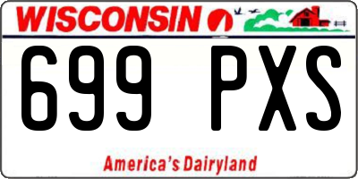 WI license plate 699PXS