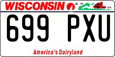 WI license plate 699PXU