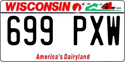 WI license plate 699PXW