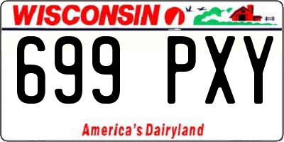 WI license plate 699PXY