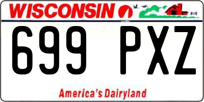 WI license plate 699PXZ
