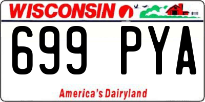 WI license plate 699PYA