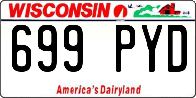 WI license plate 699PYD