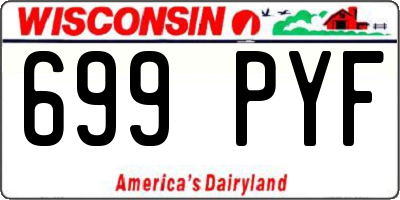 WI license plate 699PYF