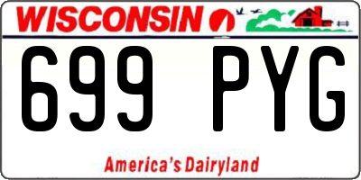 WI license plate 699PYG