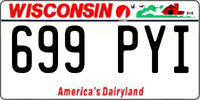 WI license plate 699PYI