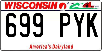 WI license plate 699PYK