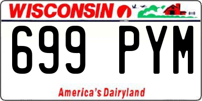 WI license plate 699PYM