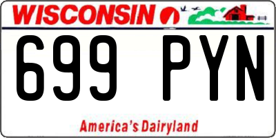 WI license plate 699PYN
