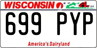 WI license plate 699PYP