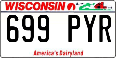 WI license plate 699PYR