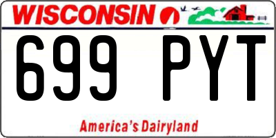 WI license plate 699PYT