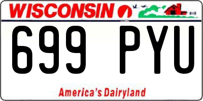 WI license plate 699PYU