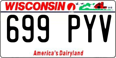 WI license plate 699PYV