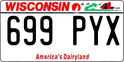 WI license plate 699PYX