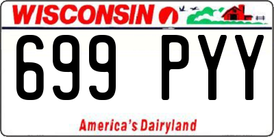 WI license plate 699PYY