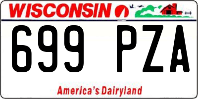 WI license plate 699PZA