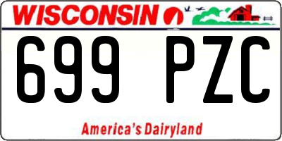 WI license plate 699PZC