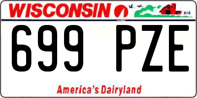 WI license plate 699PZE