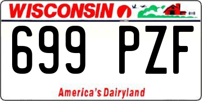 WI license plate 699PZF