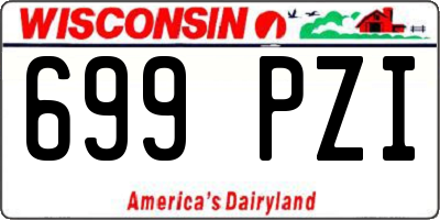 WI license plate 699PZI