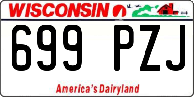 WI license plate 699PZJ