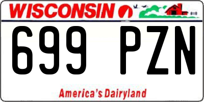 WI license plate 699PZN