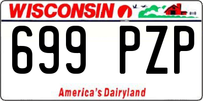 WI license plate 699PZP