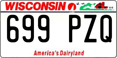WI license plate 699PZQ