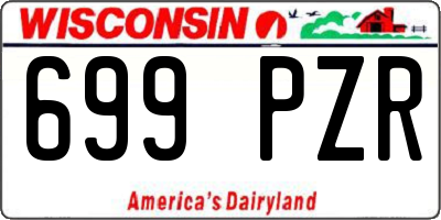 WI license plate 699PZR