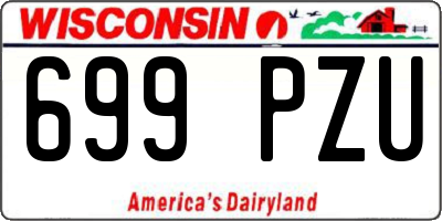 WI license plate 699PZU