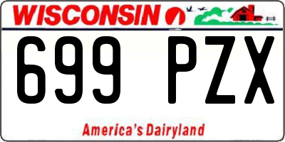 WI license plate 699PZX