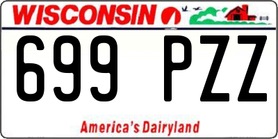 WI license plate 699PZZ